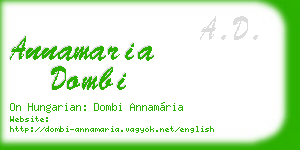 annamaria dombi business card