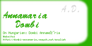 annamaria dombi business card